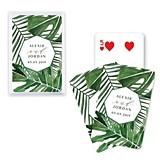 Unique Custom Playing Card Favors - Tropical Palm Leaf Design