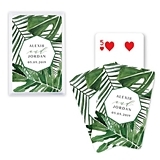 Unique Custom Playing Card Favors - Tropical Palm Leaf Design