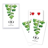 Unique Custom Playing Card Favors - Elegant Greenery Design