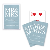 Weddingstar Unique Custom Playing Cards with Stacked MR & MRS Design