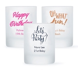 Weddingstar Personalized Frosted Glass Votive Candle Holder (Birthday Designs)