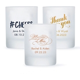 Weddingstar Personalized Frosted Glass Votive Candle Holder (Trendy Sayings Designs)
