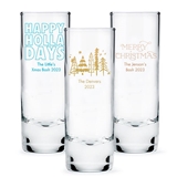 Weddingstar Personalized 2.5oz Tall Shot Glass (Holiday Designs)