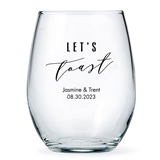 Weddingstar Personalized 15oz Stemless Wine Glass (Trendy Sayings Designs)