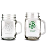 Weddingstar Personalized Mason Jar Mug (Monogram Designs) (2 Sizes)