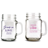 Weddingstar Personalized Mason Jar Mug (Trendy Sayings Designs) (2 Sizes)