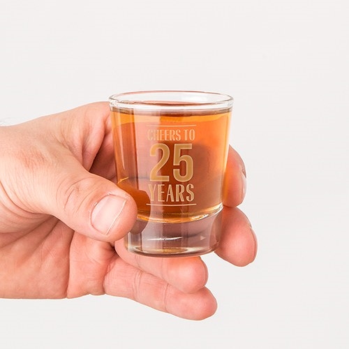 Weddingstar Personalized Shot Glass - Cheers To The Years Etching