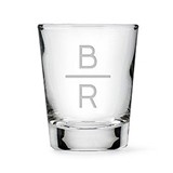 Personalized Shot Glass - Stacked Monogram Etching