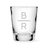 Weddingstar Personalized Shot Glass - Stacked Monogram Etching