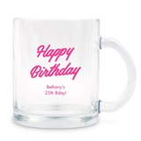 Weddingstar Personalized 10oz Glass Coffee Mug (Birthday Designs)