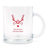 Weddingstar Personalized 11oz Glass Coffee Mug (Holiday Designs)