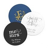 Weddingstar Personalized Round Paper Coasters (8 Colors) (Set of 50)