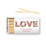 Weddingstar Custom Matchbox Wedding Favors - Floral Love (Set of 50)