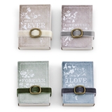 Weddingstar Antique Book Favor Box Kit (4 Designs) (Set of 8)