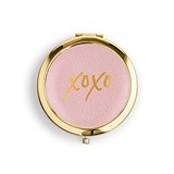 Personalizable XOXO Gold Design Faux-Leather Compact Mirror (3 Colors)