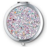 Weddingstar Personalizable Rainbow-Glitter Compact Mirror (3 Colors)