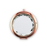 Weddingstar Personalizable Jewel Tone Compact Mirror - Crystal Clear
