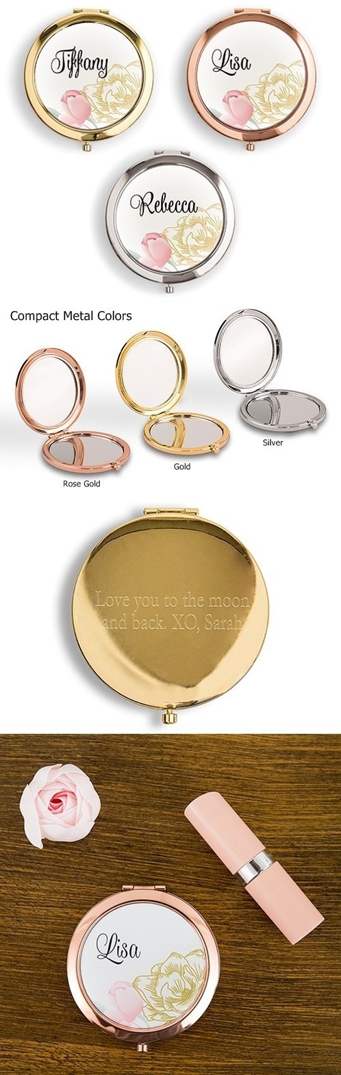 Personalized Designer Compact Mirror