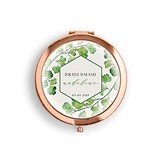 Personalized Diamond Greenery Motif Compact Mirror (3 Colors)