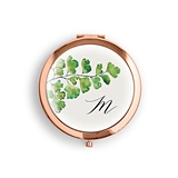 Weddingstar Monogram Greenery Design Pocket Compact Mirror (3 Colors)