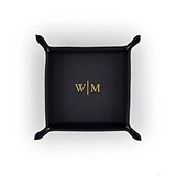 Vegan Leather Jewelry Tray with Line Monogram Emboss (3 Colors)