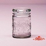 Pressed-Glass Vintage-Look Miniature Mason Jar with Stopper (Set of 6)