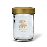 Personalized Printed Mason Jar w/ Solid Lid (3 Lid Colors) (Set of 12)