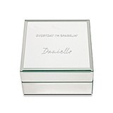 Personalizable Mirrored Jewelry Box w/ Everyday I'm Sparklin' Printing