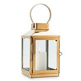 Weddingstar Medium-Size Decorative Gold-Metal and Glass Candle Lantern