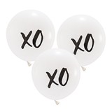 Weddingstar Large White Round Balloons with XO Design (Set of 3)