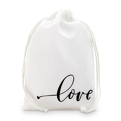 Weddingstar "love" Muslin Drawstring Favor Bags (Set of 12)