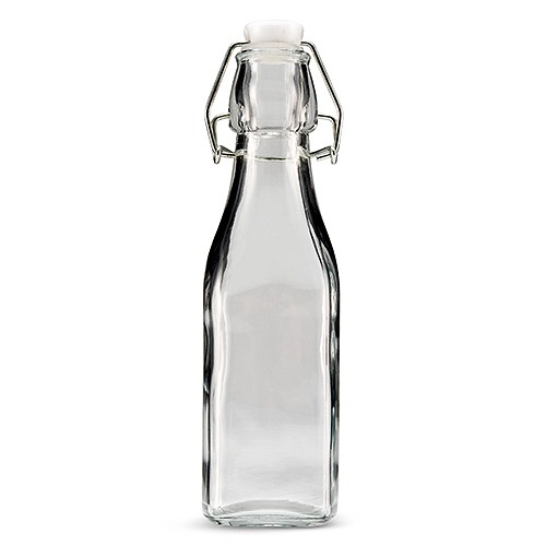 Weddingstar Swing-Top 8 1/2 oz Glass Square Bottles (Set of 6)