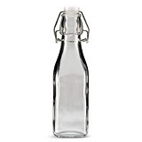 Weddingstar Swing-Top 8 1/2 oz Glass Square Bottles (Set of 6)