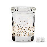 Weddingstar Gold Foil Confetti Mini Glass Favor Jar w/ Lid (Set of 6)