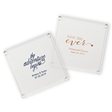 Weddingstar Personalized Ink-Printed Glass Coasters (Numerous Designs)