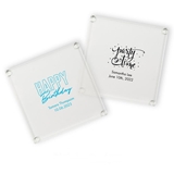 Weddingstar Personalized Ink-Printed Glass Coasters (Birthday Designs)