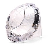 Weddingstar Personalizable Clear Diamond-Shaped Favor Boxes (Set of 4)