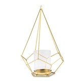 Weddingstar Geo Gold-Color-Metal Candle Holder/Centerpiece (Set of 2)