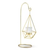 Weddingstar Large Gold Geometric Hanging Tealight Holder (Set of 2)