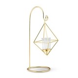 Weddingstar Small Gold Geometric Hanging Tealight Holder (Set of 2)