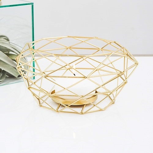 Weddingstar Modern Gold Geometric Metal Table Centerpiece