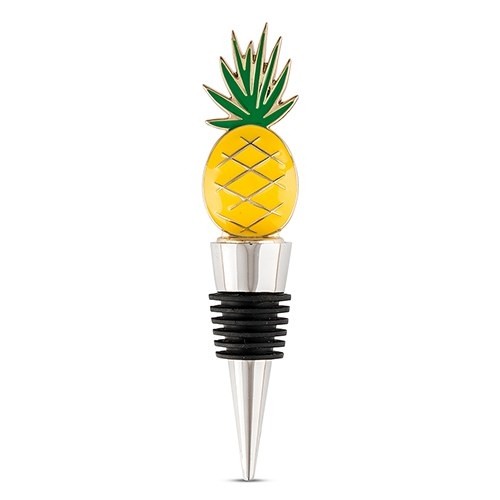 Weddingstar Yellow Pineapple-Topped Bottle Stopper
