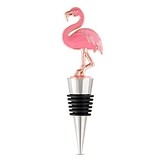 Weddingstar Pink Flamingo-Topped Bottle Stopper with Rose Gold Trim