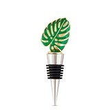 Weddingstar Gorgeous Green Tropical Palm Leaf-Topped Bottle Stopper