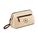 Personalizable Wire-Framed Canvas Travel Toiletry Bag/Dopp Kit