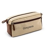 Personalizable Men's Canvas Travel Toiletry Bag/Dopp Kit