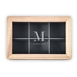 Weddingstar Wooden Keepsake Box with Glass Lid - Initial Monogram