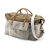 Personalizable Canvas & Vegan Leather Weekender Travel Bag