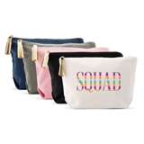 Large Personalized Canvas Makeup Bag with Fiesta Squad Design (5 Colors)