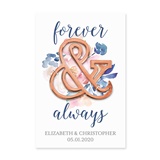 Forever & Always Rose Gold Ampersand Bottle Opener with Custom Backer